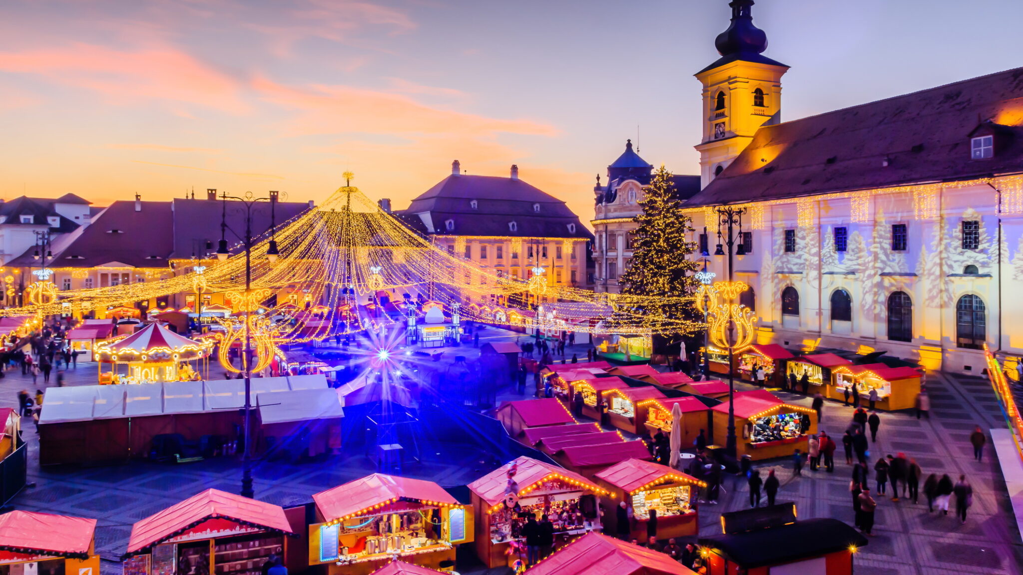 S a deschis Târgul de Crăciun din Sibiu Imagini de poveste VIDEO