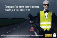 Karl Lagerfeld, imaginea poliţiei rutiere din Franţa