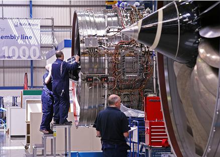 Primele motoare Trent 1000 produse de Rolls-Royce pentru  Boeing 787 au ieşit din fabrică