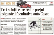 Revista „CAPITAL”: Trei soluţii care reduc preţul asigurării facultative auto Casco
