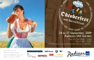 Hotelul Radisson SAS din Bucureşti organizează în perioada 24 – 27 septembrie Oktoberfest
