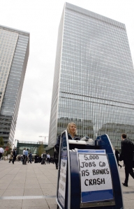 Când băncile mor, birourile din centrele financiare ale lumii suferă