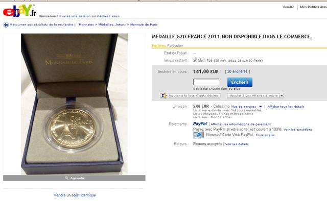 Medaliile primite de la Sarkozy, vândute de poliţiştii francezi pe eBay