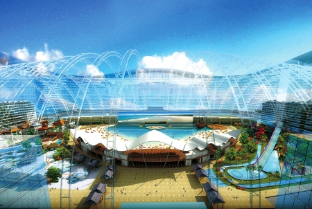 Cea mai mare clădire din lume va avea un soare artificial şi o plajă de peste 5.000 m2