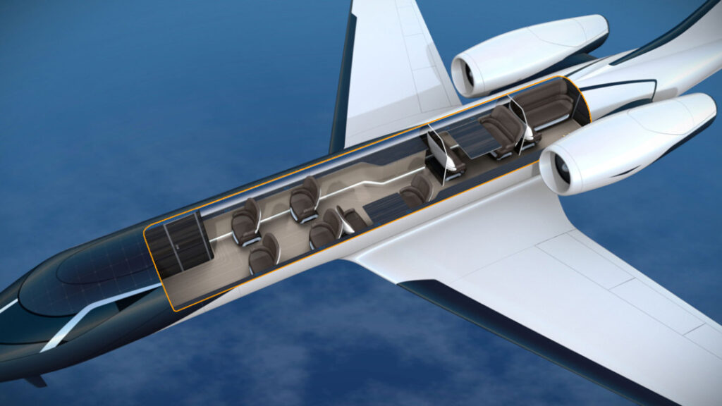 Avionul de lux al viitorului este transparent