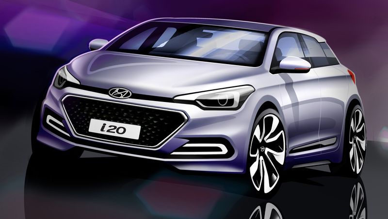 Hyundai dezvăluie primele schiţe oficiale ale noii generaţii i20