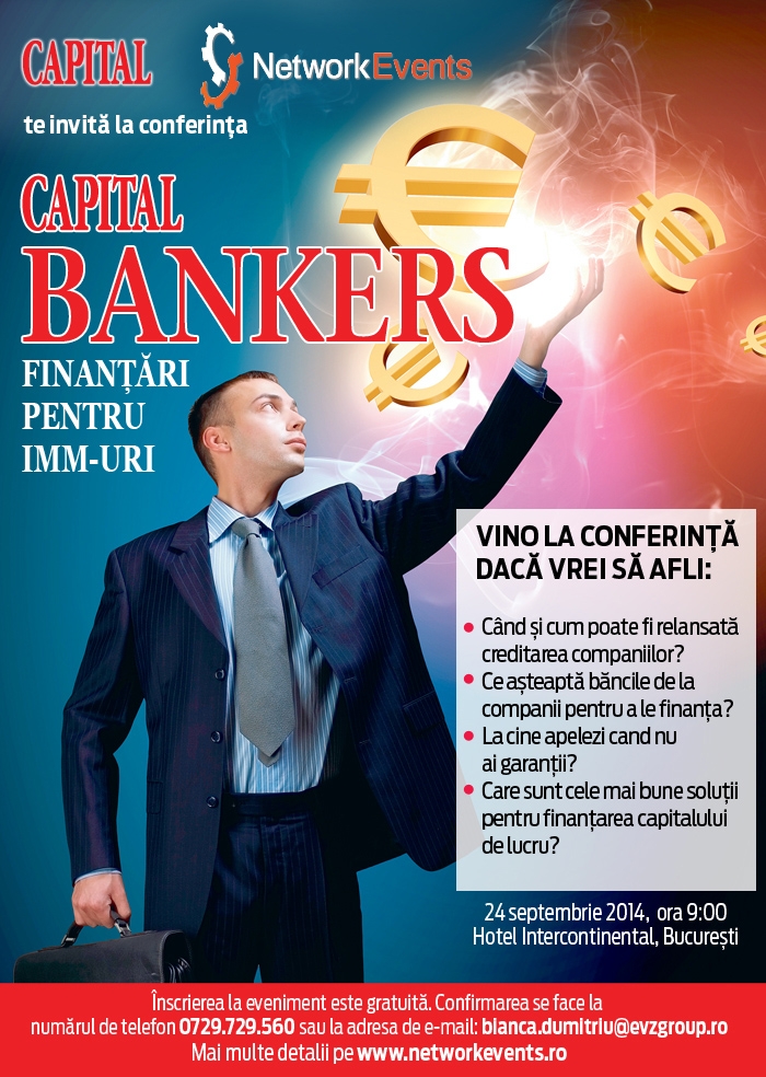 Capital Bankers 2014 – Finanţări pentru IMM-uri. INTRAREA ESTE GRATUITĂ!