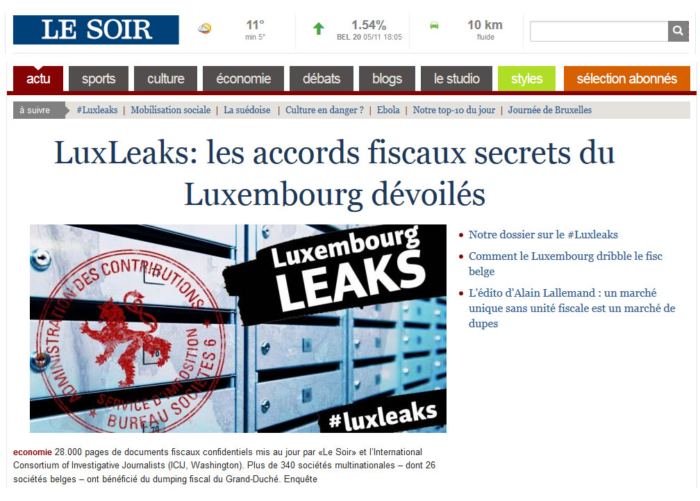 Scandal de amploare! LuxLeaks: Acorduri fiscale secrete între Luxemburg  şi 340 de multinaţionale, dezvăluite de presă