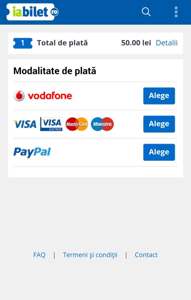 Vodafone a lansat aplicația iaBilet