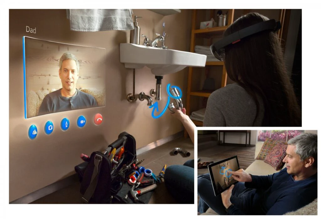 Ochelarii 3D HoloLens de la Microsoft, HOLOGRAME la noi acasă VIDEO