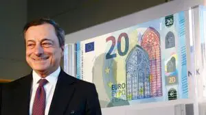 BCE a dezvăluit noua bancnotă de 20 de euro