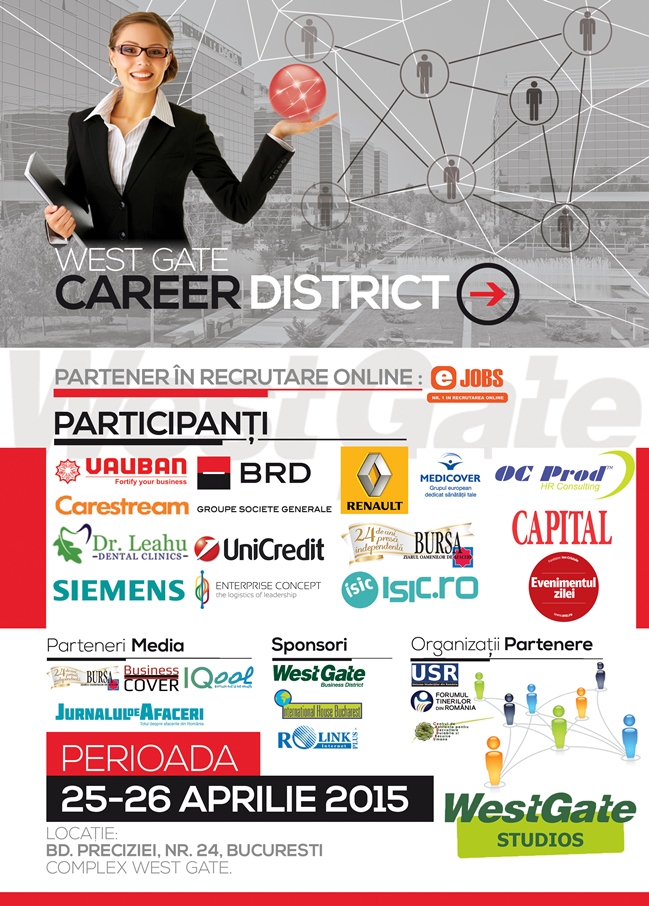 Companii din toate domeniile participă la West Gate Career District, primul târg de joburi desfășurat într-un campus (P)