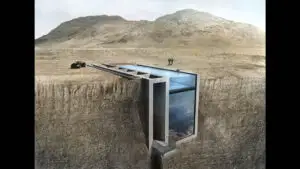 Casa Brutale – o locuinţă utopică, integrată în faleza stâncoasă a Mării Egee