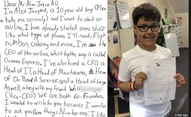 Înduioșător! Scrisoarea emoționantă a unui copil care cere sfaturi de la un CEO pentru a-şi fonda propria companiei
