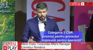 Capital Play. Top manageri 2019. Premiul pentru proiectul „Împreună pentru speranță”