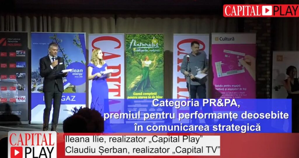 Capital Play. Gala Premiilor de Excelență în Management 2019. Premiul pentru performanțe în comunicarea strategică