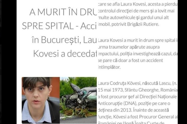 Anunț de ultimă oră privind ‘moartea’ Laurei Codruţa Kovesi! Ce s-a întâmplat cu fosta șefă a DNA