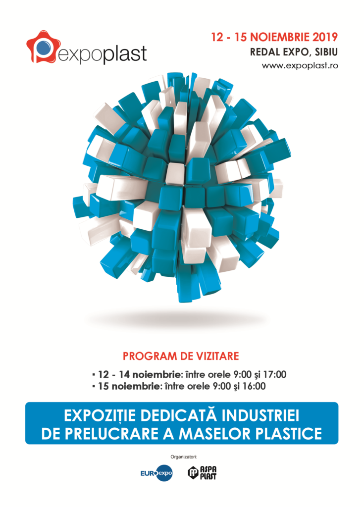 Marţi, 12 noiembrie, începe EXPO PLAST 2019, evenimentul numărul 1 în industria prelucrării materialelor plastice! (P)