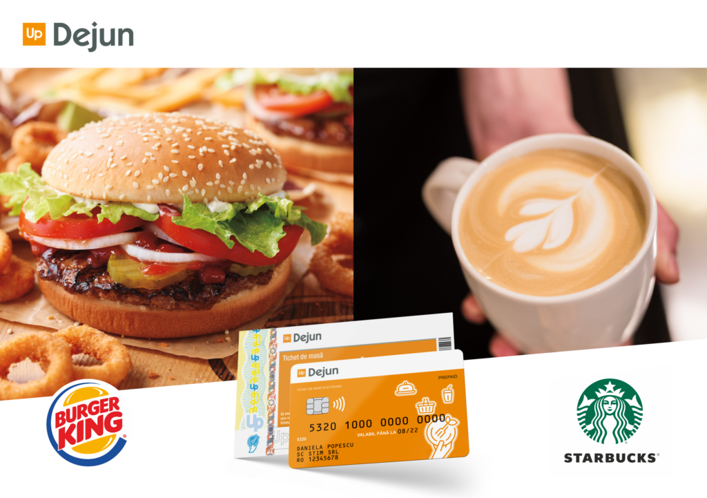 Cardurile Up Dejun, o nouă metodă de plată la Starbucks și Burger King