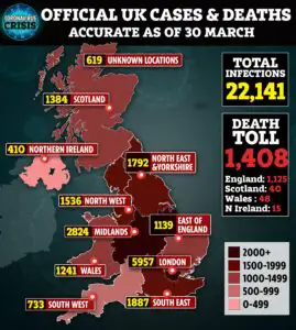 Explodează numărul de morți în Marea Britanie. Britanicii pe urmele Italiei și Spaniei