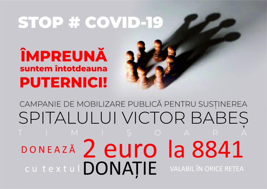 Campanie de mobilizare publică pentru susținerea Spitalului Victor Babeș din Timișoara