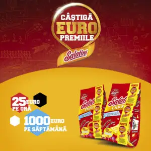 Câștigă Euro premiile Salatini! 25 de euro pe oră în fiecare zi de promoție plus 1.000 euro pe săptămână