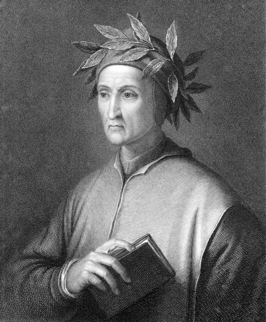 Marele Dante, copil de bancher florentin, ca și muza sa Beatrice