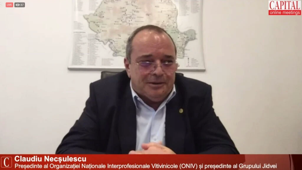 Videoconferințele Capital! Claudiu Necșulescu, președinte Jidvei: ”Avem mari probleme din cauza închiderii industriei horeca”
