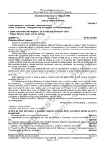 DOCUMENT. Subiecte Limba și Literatura Română! Ce a picat luni la Bacalaureat, potrivit EDU.RO
