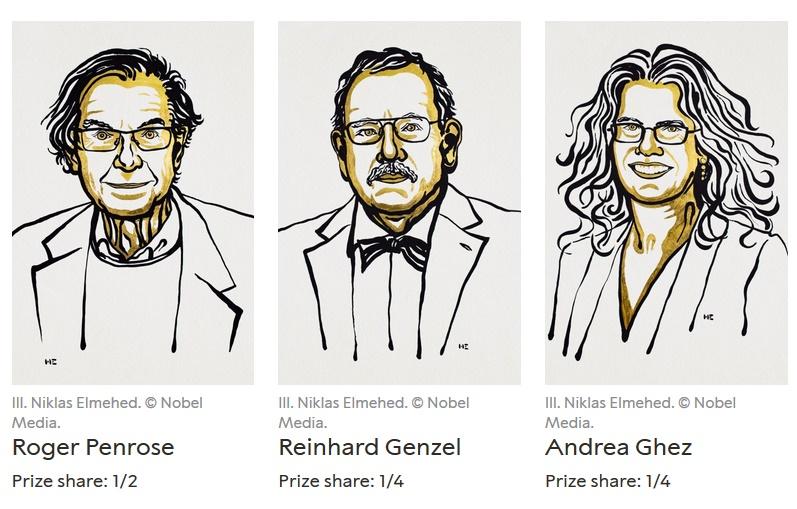 Premiul Nobel pentru fizică 2020. Roger Penrose, Reinhard Genzel şi Andrea Ghez recompensați pentru descoperirile privind găurile negre