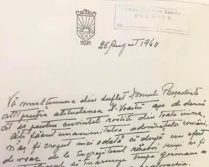 Henri Coandă, scrisoare către Ceaușescu: Vă mulțumesc din suflet Domnule Președinte…