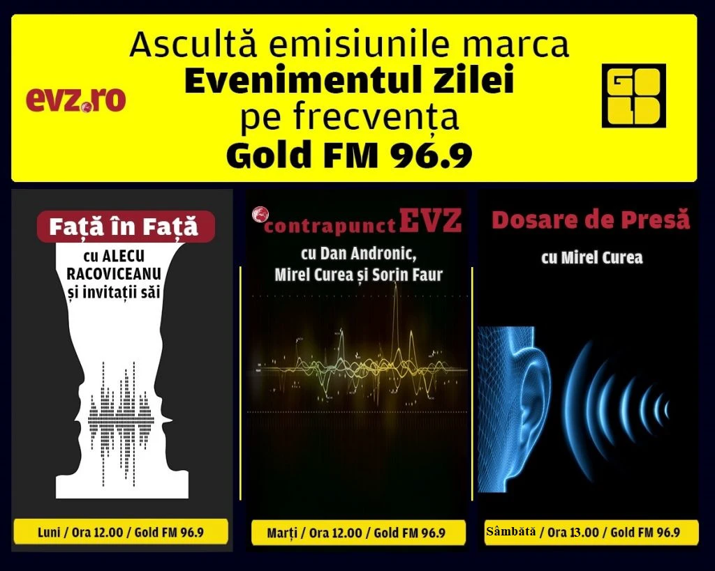 Evenimentul Zilei, în FM! Parteneriat uriaș cu Gold Fm. Emisiunile jurnaliștilor EVZ ajung la radio
