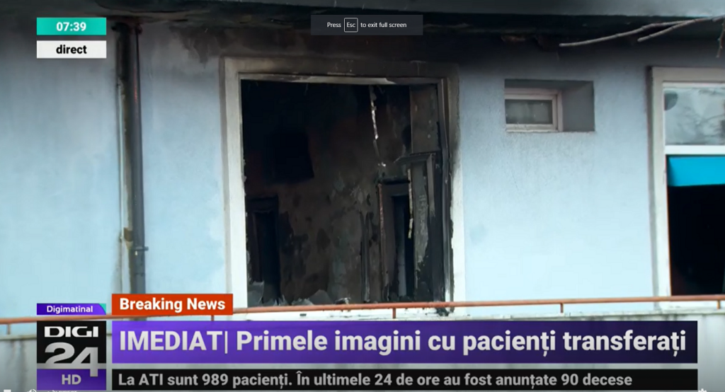 Imaginea cumplită de la incendiul de la Matei Balș. Cum au fost evacuați pacienții FOTO