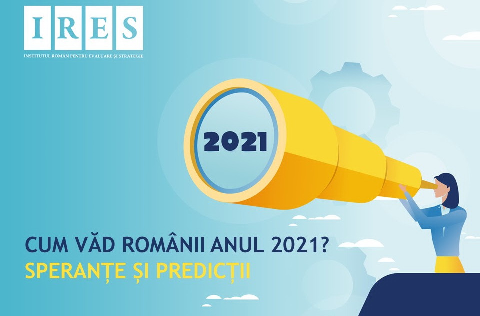 Sondaj IRES: Anul 2021 în viziunea românilor. Care sunt principalele lor speranţe sau temeri