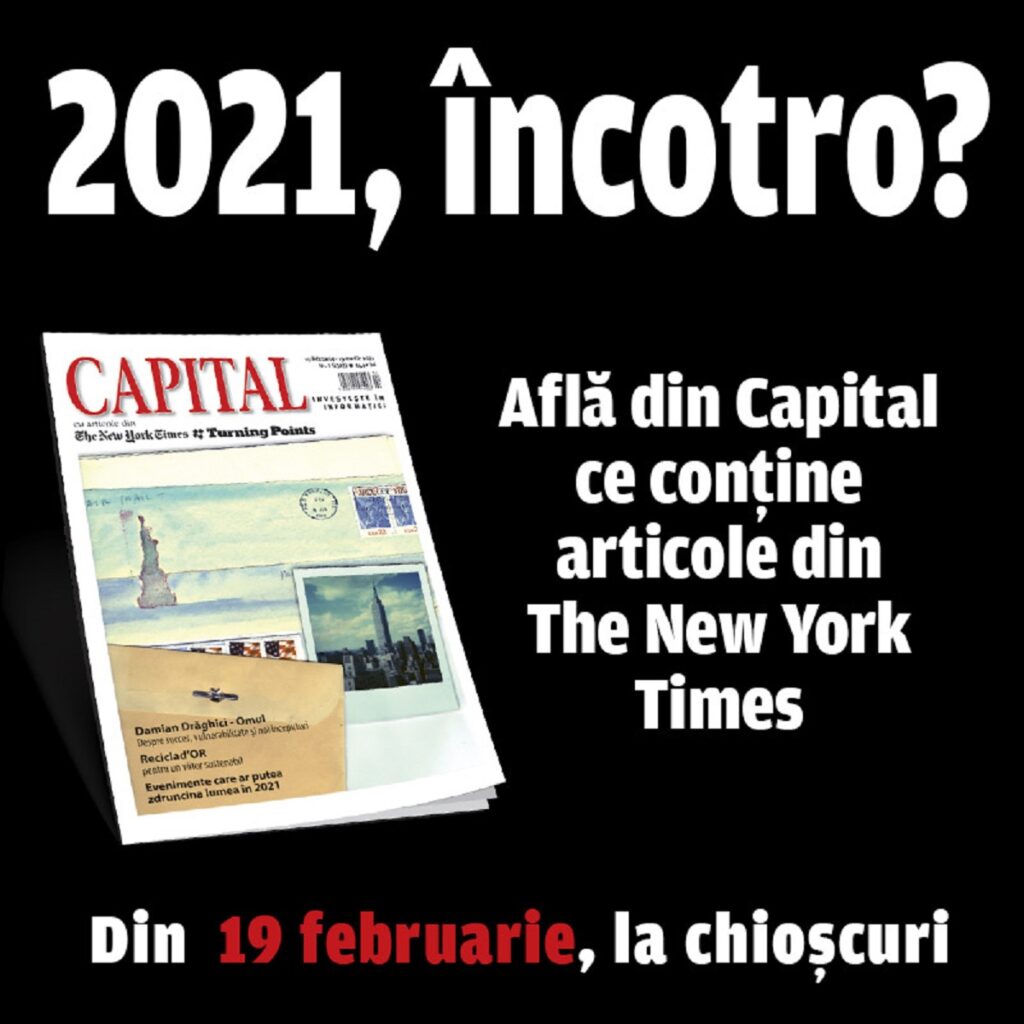 Revista Capital propune un proiect editorial unic în România:  ”Turning Points-Global Agenda 2021”