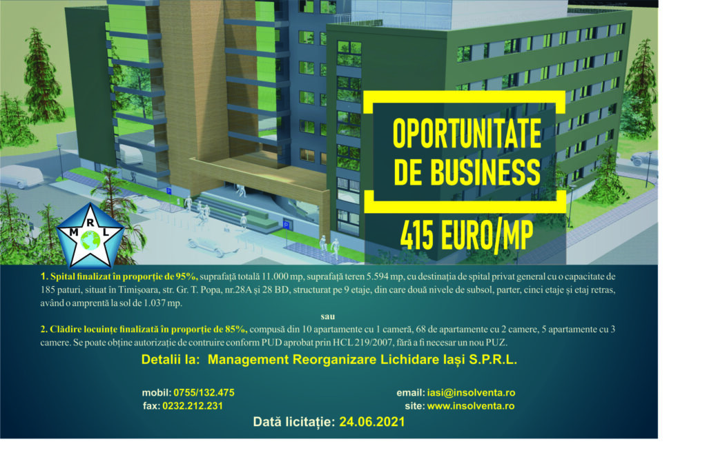 Oportunitate de business în Timişoara (P)