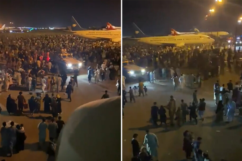 Haos în aeroport! Mii de oameni au încercat să scape din Kabul. VIDEO