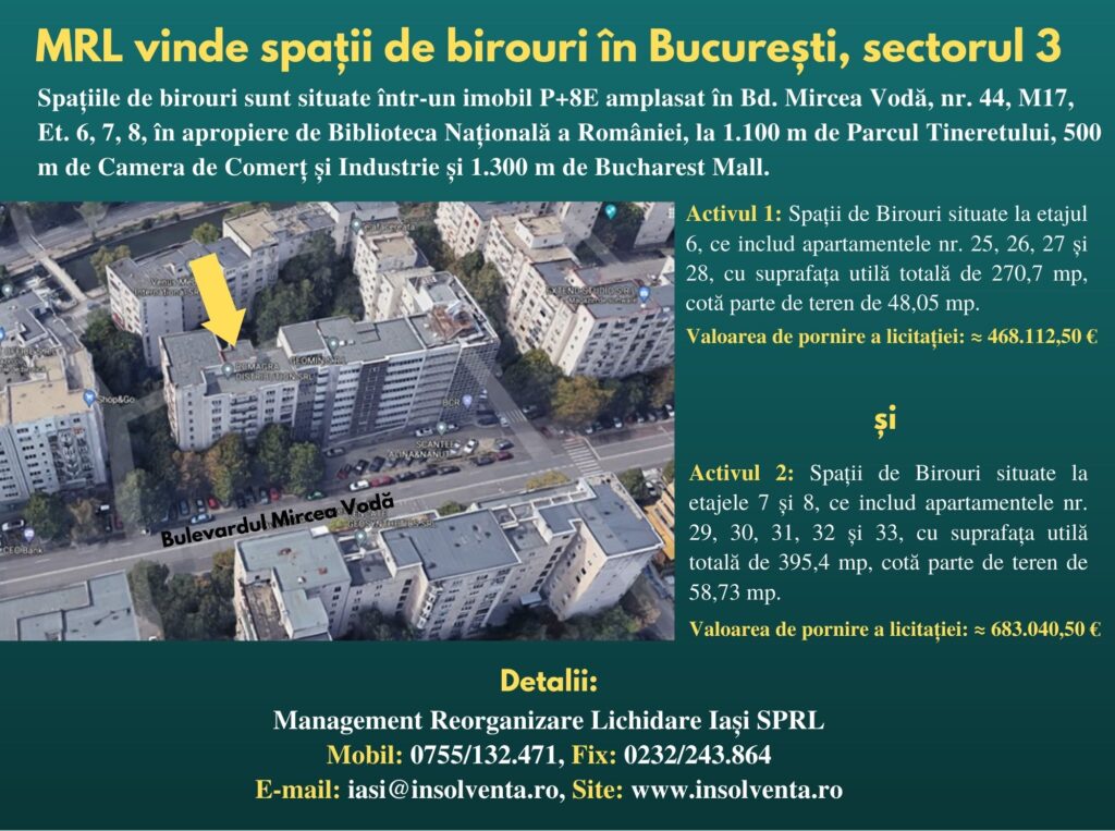 Publicație de vânzare Romagra SA București (P)