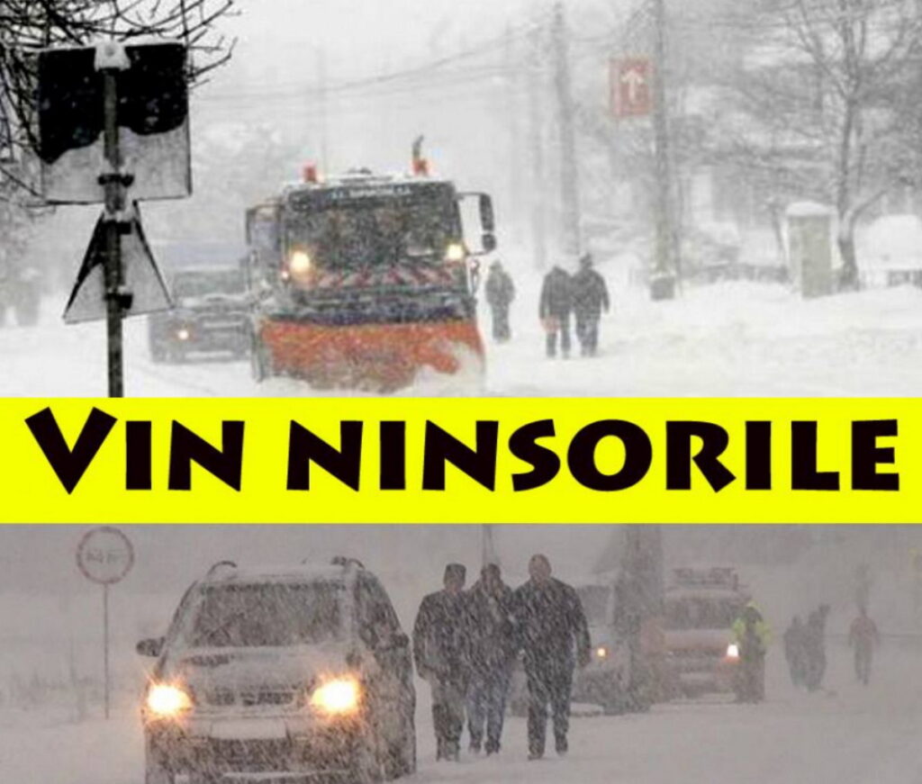 Iarna vine oficial în România! Cod galben de vreme rea în România. Ninsori abundente și strat de 15 cm de zăpadă