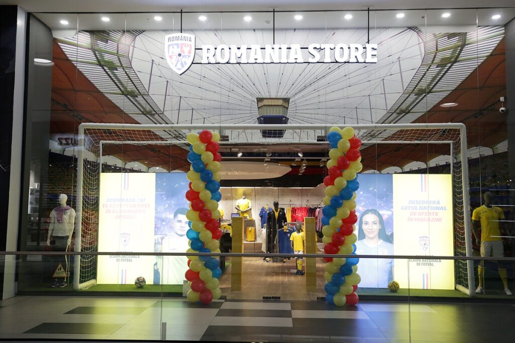 Moment important pentru Naționala de fotbal a României! FRF a deschis primul magazin fizic de echipamente