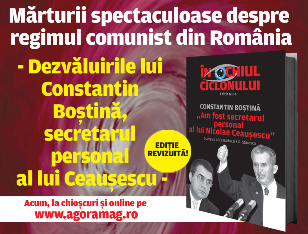 Volumul reeditat „În Ochiul Ciclonului” este acum pe piață. Dezvăluirile lui Constantin Boștină, secretarul personal al lui Ceaușescu