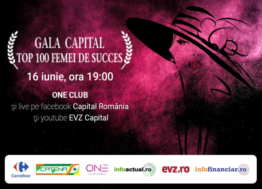 Revista Capital va premia pe 16 iunie femeile lider din România în cadrul Galei Top 100 Femei de Succes