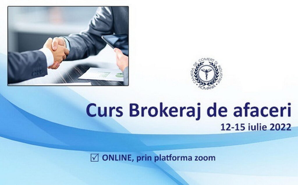 Cursul Brokeraj de Afaceri, oferit în exclusivitate în România de către CCIR