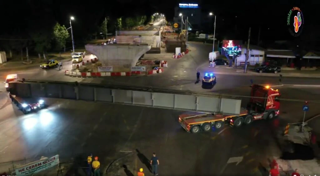 Imagini inedite la pasajul „Europa Unită”. A început montarea tablierului de 500 de tone (VIDEO)
