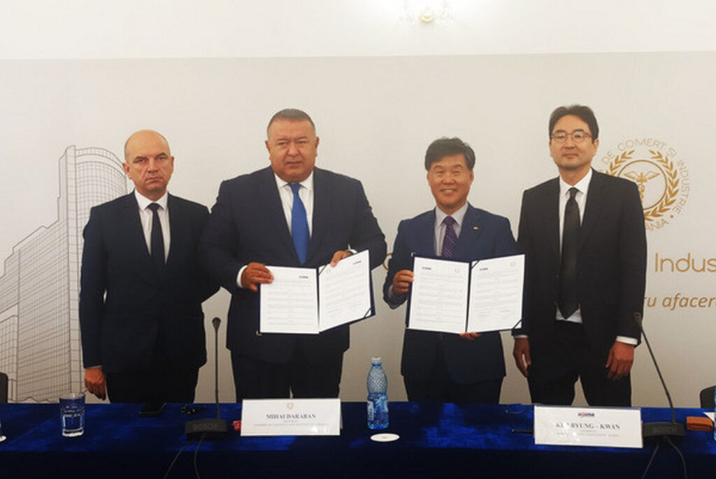 Relații de afaceri mai strânse între România și Coreea de Sud. Memorandum semnat între CCIR și KOIMA