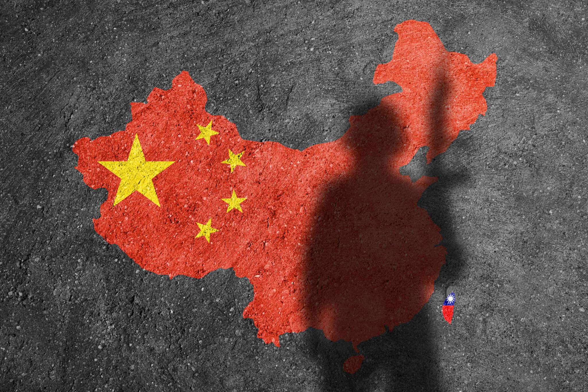 China flag map