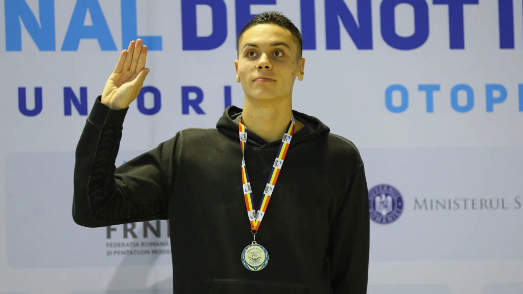 David Popovici a cucerit două medalii de aur în prima zi a Naționalelor de înot de la Otopeni