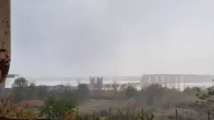 Rușii au distrus podul principal din Herson peste râul Nipru, după retragerea soldaților VIDEO