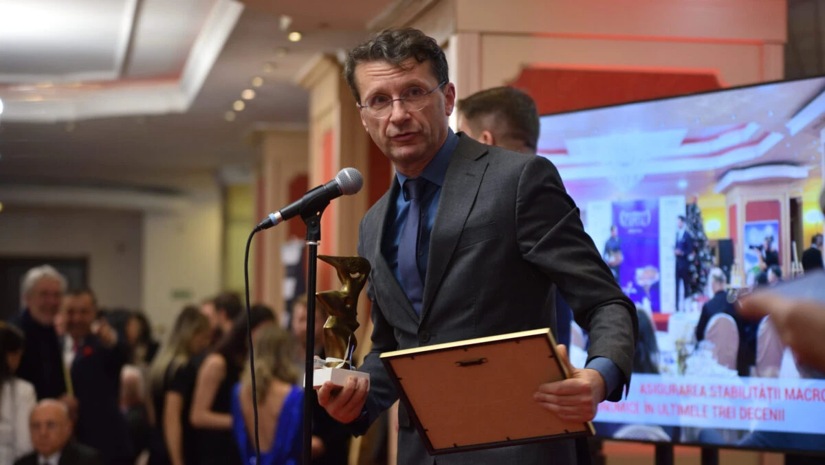 Dan Suciu, purtătorul de cuvânt al Băncii Naționale a României, la Gala Premiilor Capital 30 de ani (sursă foto: Cristian Blancko)