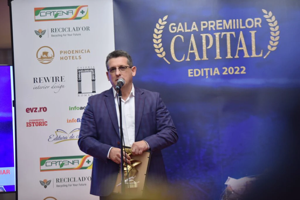 Gruia Stoica, premiat la Gala Capital! George Dinu, CFO Grampet: „Are o activitate de peste 20 de ani în România”